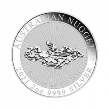 1 oz (31.10 g) sidabrinė moneta Australijos aukso grynuolis - Auksinis erelis, Australija 2021