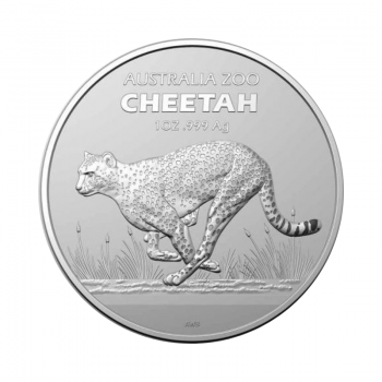 1 oz (31.10 g) sidabrinė moneta Cheetah Australia Zoo, Australija 2021