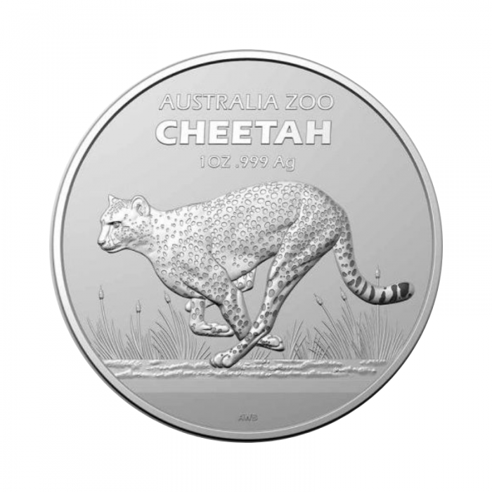 1 oz (31.10 g) sidabrinė moneta Cheetah Australia Zoo, Australija 2021