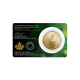 1 oz (31.10 g) auksinė moneta Klevo lapas kortelėje, Kanada 2022