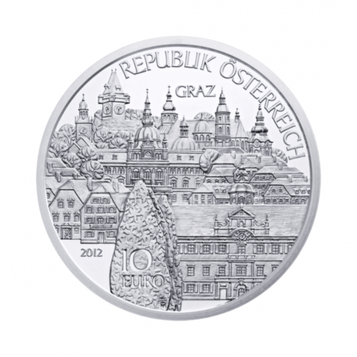 10 euro Silbermünze STEIERMARK – HANDGEHOBEN, Österreich 2012