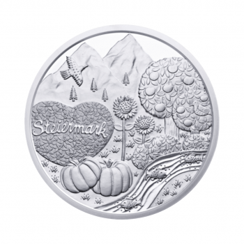 10 euro silver coin STEIERMARK, Special Uncirculated, Austria 2012