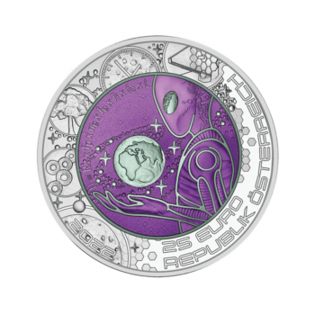 25 Euro Silver-Nobium coin Extraterrestrial life, Austria 2022