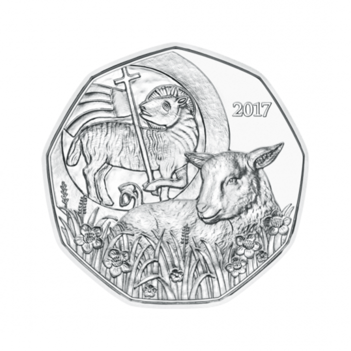 5 Euro silver coin Easter lamb, Special Uncirculated, Austria 2017
