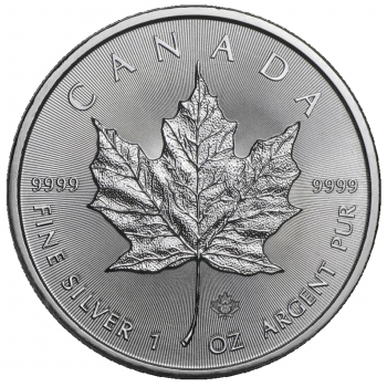 1 oz (31.10 g) sidabrinė moneta Klevo lapas, Kanada 2021