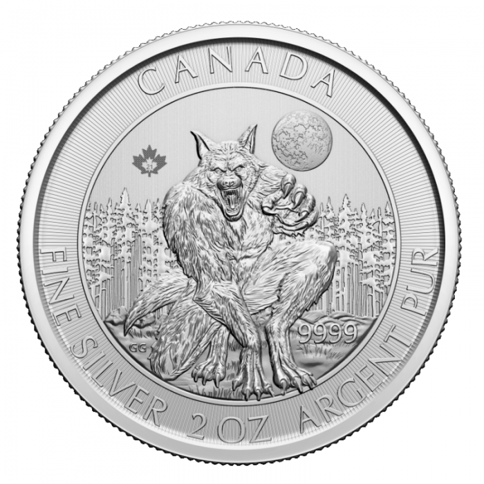 2 oz (62.20 g) sidabrinė moneta Vilkolakis, Kanada 2021