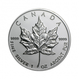 1 oz (31.10 g) sidabrinė moneta Klevo lapas, Kanada 2009