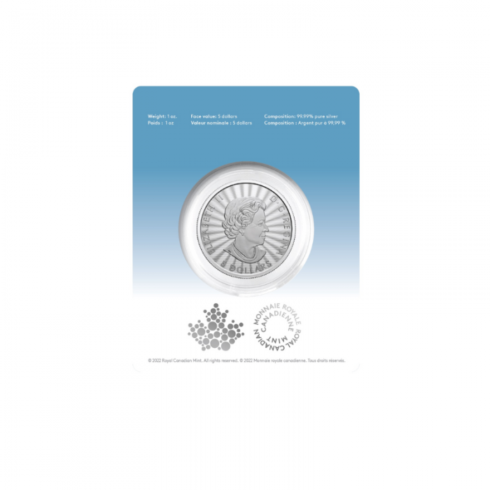 1 oz (31.10 g) sidabrinė moneta Baltasis lokys, Kanada 2022