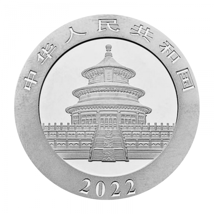 30 g sidabrinė moneta Panda, Kinija 2022