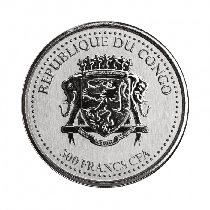 1 oz (31.10 g) silver coin Congo Silverback Gorilla, Congo 2022