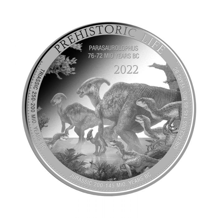 1 oz (31.10 g) silver coin Parasaurolophus, Congo 2022