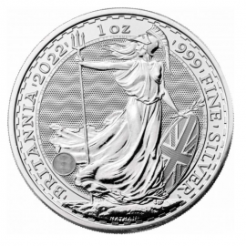 1 oz sidabrinė moneta Britannia, D. Britanija 2021