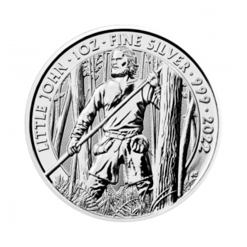 1 oz sidabrinė moneta Little John, D. Britanija 2022