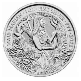 1 oz (31.10 g) sidabrinė moneta Maid Marian, D. Britanija 2022