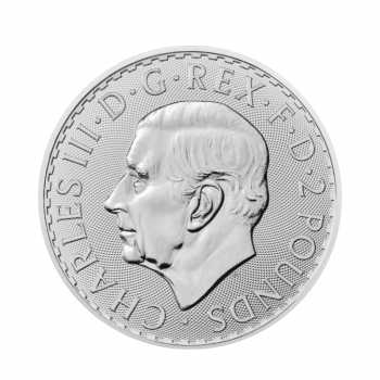 1 oz (31.10 g) sidabrinė moneta Britannia, Karalius Charlesas III, Didžioji Britanija 2023