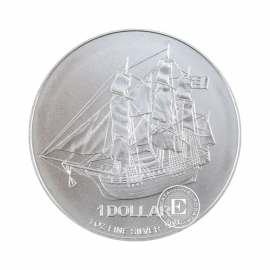1 oz (31.10 g) sidabrinė moneta burlaivis Bounty, Kuko Salos 2009