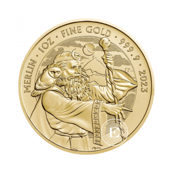 1 oz (31.1 g) auksinė moneta Mitai ir legendos, Merlin, Didžioji Britanija 2023
