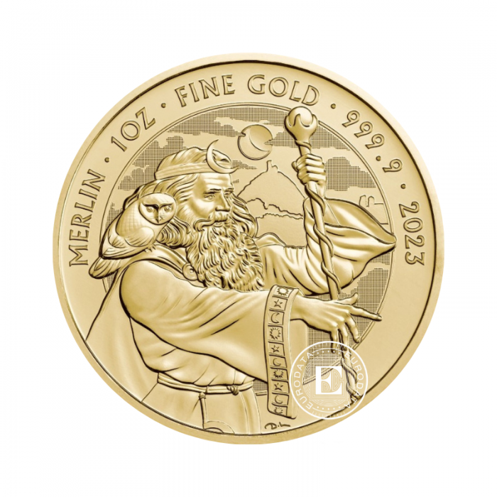 1 oz (31.1 g)  goldmünze Mythen und Legenden Merlin, Großbritannien 2023 