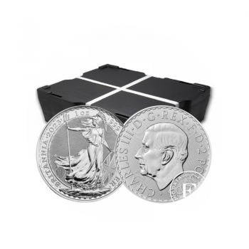 1 oz sidabrinių monetų Britannia, Karalius Karolis III, Didžioji Britanija 2023 (Monster box)