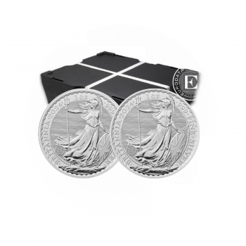 1 oz sidabrinių monetų Britannia, Karalius Charslo III, Didžioji Britanija 2024 (Monster box)
