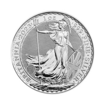 1 oz (31.10 g) sidabrinė moneta Britannia, Karalius Karolis III, Didžioji Britanija 2023