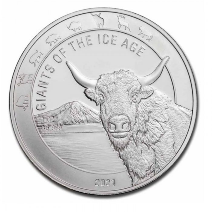 1 oz (31.10 g) sidabrinė moneta Tauras, Ganos Respublika 2021