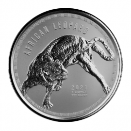 1 oz sidabrinė moneta Afrikinis leopardas, Ganos Respublika 2021