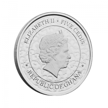 1 oz (31.10 g) sidabrinė moneta Afrikinis leopardas, Ganos Respublika 2021