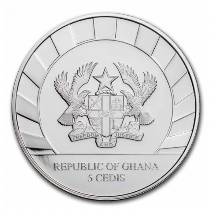 1 oz (31.10 g) sidabrinė moneta Cave Lion, Ganos Respublika 2022