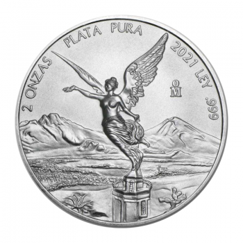 2 oz sidabrinė moneta Laisvės angelas, Meksika 2021