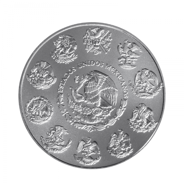 1 oz (31.10 g) sidabrinė moneta Laisvės angelas, Meksika 2022