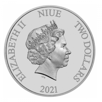1 oz sidabrinė moneta Skrajojantis Olandas, Niujė 2021