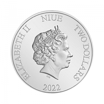 1 oz (31.10 g) sidabrinė moneta, Karibų Piratai, Queen Anne's Revenge, Niujė 2022