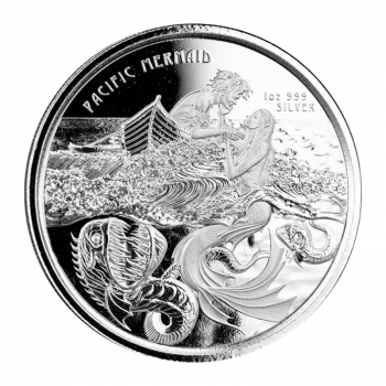 1 oz sidabrinė moneta Ramiojo vandenyno undinė, Samoa 2021