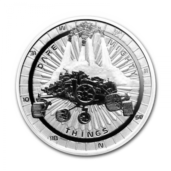 1 oz (31.10 g) sidabrinė moneta marsaeigis Perseverance, Niujė 2021