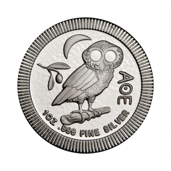 1 oz sidabrinė moneta Atėnų Pelėda, Niujė 2022