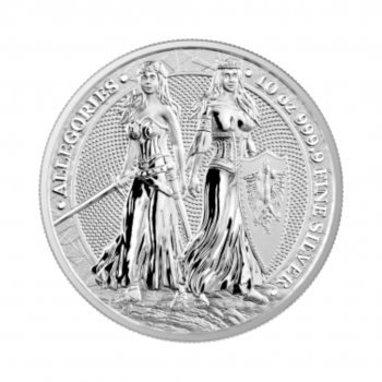 10 oz (311 g) sidabrinė moneta Alegorija - Lenkija ir Vokietija, Lenkija 2022