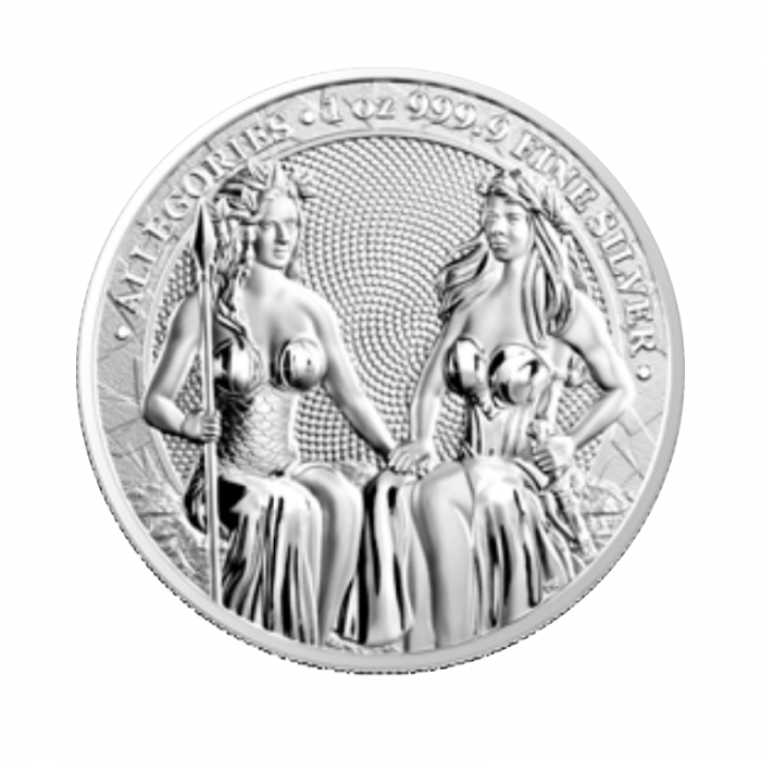 1 oz sidabrinė moneta Alegorija - Austrija ir Vokietija, Lenkija 2021