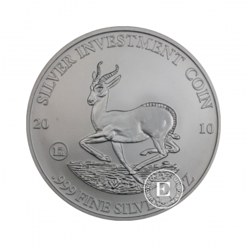 1 oz (31.10 g) sidabrinė moneta Šoklioji gazelė, Malawi 2010