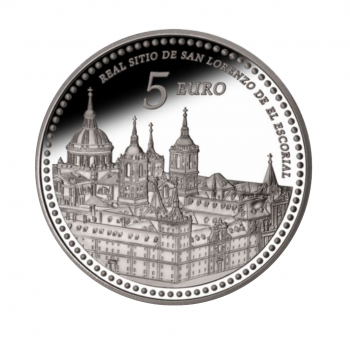 5 eurų sidabrinė moneta El Eskorialis, Ispanija 2013