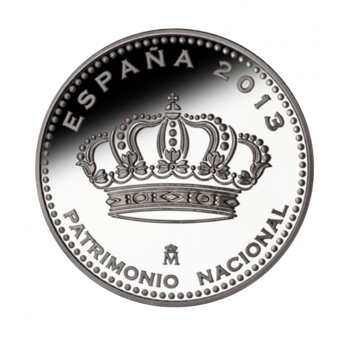 5 eurų sidabrinė moneta La Encarnacion vienuolynas, Ispanija 2013