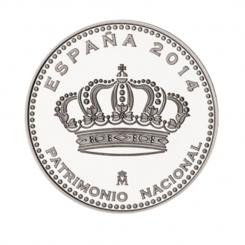 5 eurų sidabrinė moneta Riofrio karališkieji rūmai, Ispanija 2014
