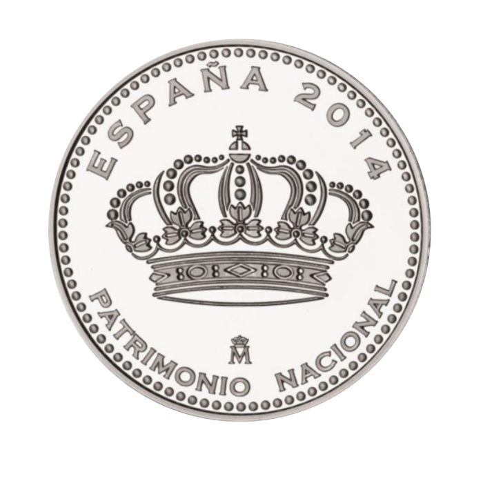 5 eur silver coin Royal palace of Madrid, Spain 2014