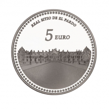 5 eur silver coin Royal site of El Pardo, Spain 2014