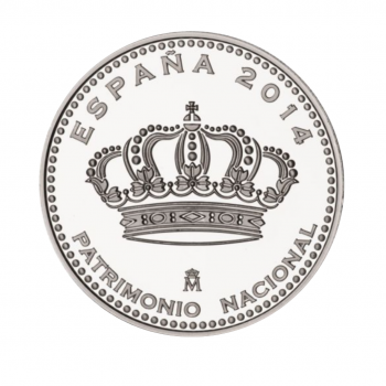 5 eurų sidabrinė moneta El Pardo karališkieji rūmai, Ispanija 2014
