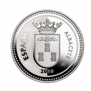 5 eurų sidabrinė moneta Albasetė, Ispanija 2010
