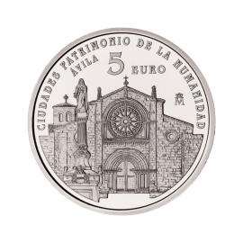 5 eurų sidabrinė moneta Avila, Ispanija 2014