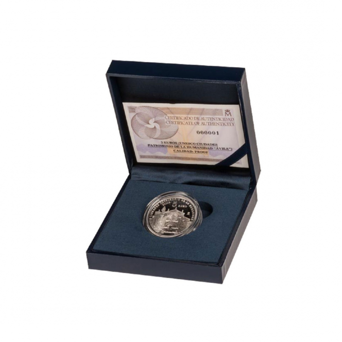 5 eurų sidabrinė moneta Avila, Ispanija 2014
