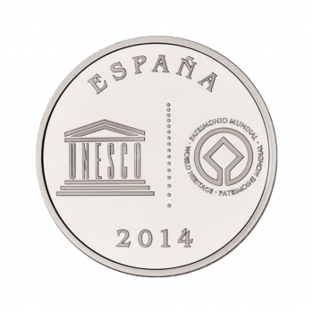 5 eurų sidabrinė moneta Baeza, Ispanija 2014