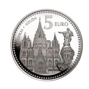 5 eurų sidabrinė moneta Barselona, Ispanija 2010